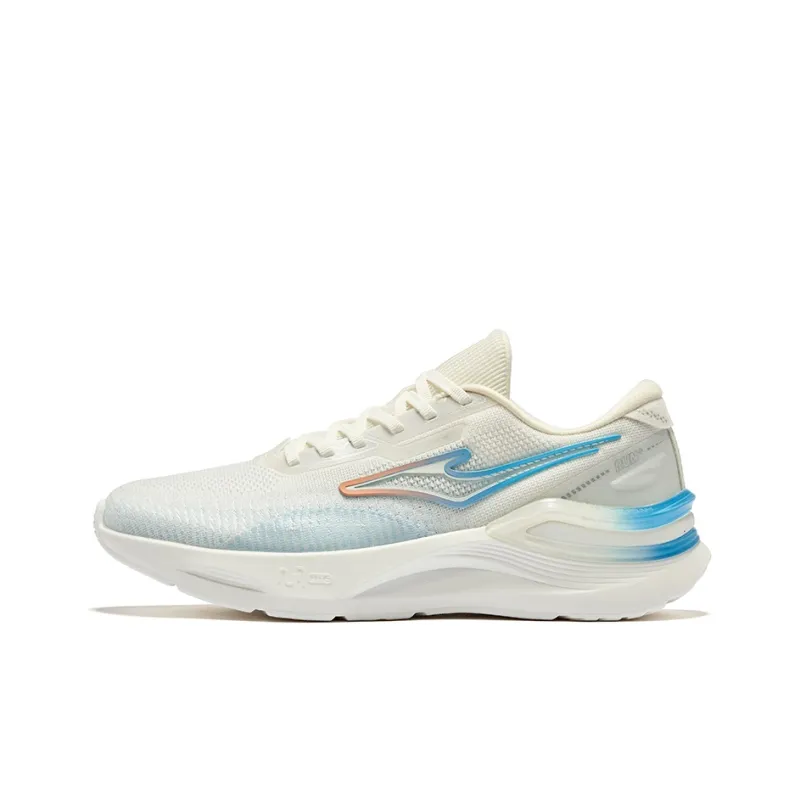 Erke Cushioning Breathable Low-Top Running Shoes Men's Microcrystal White & Misty Blue-0