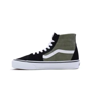 Vans Mini Cord Sk8-Hi Anti-Slip Wear-Resistant High-Top Canvas Shoes Unisex Green Black White