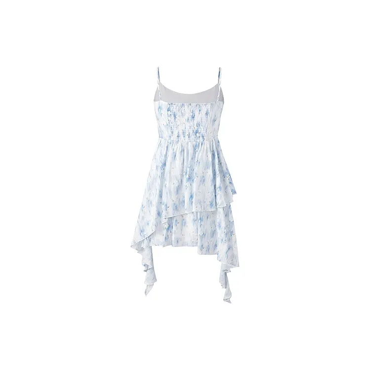 LEDIN Slip Dress Women's Blue Print-1