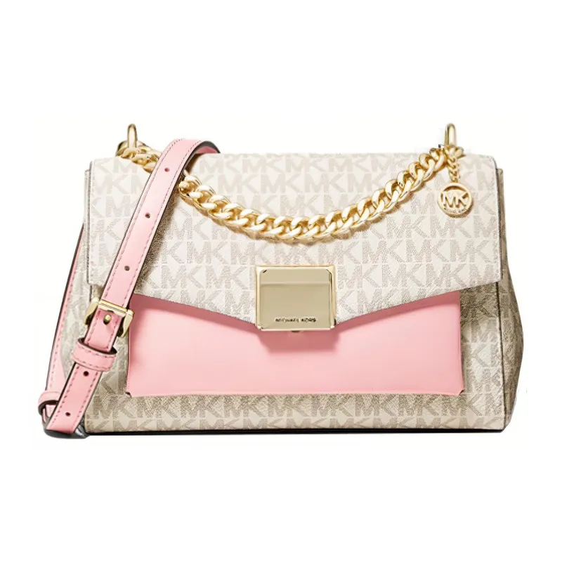 MICHAEL KORS Lita Polyester Crossbody Bag Shoulder Bag Medium Size Women's White Pink-0