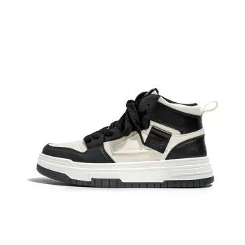 Meiretu Abrasion Resistant High Top Skateboard Shoes Men's Black