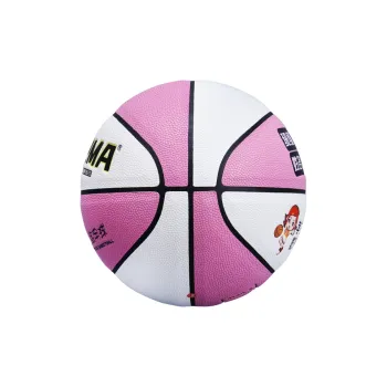 For Erma PU Basketball Double Combo Pink & White Size 5 Training Kids'