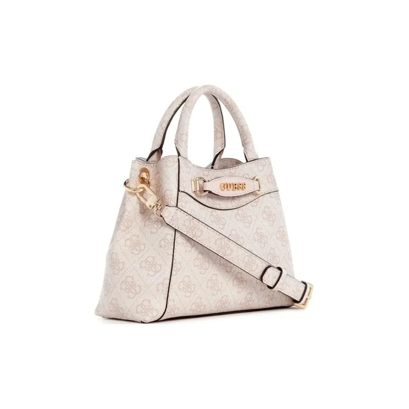 GUESS Canvas Coated Artificial Leather Handbag Shoulder Bag Crossbody Bag Mini Women's Blush-1