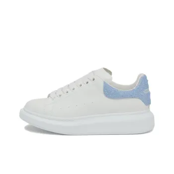 Alexander McQueen Oversized White Light Blue Rhinestone Women's