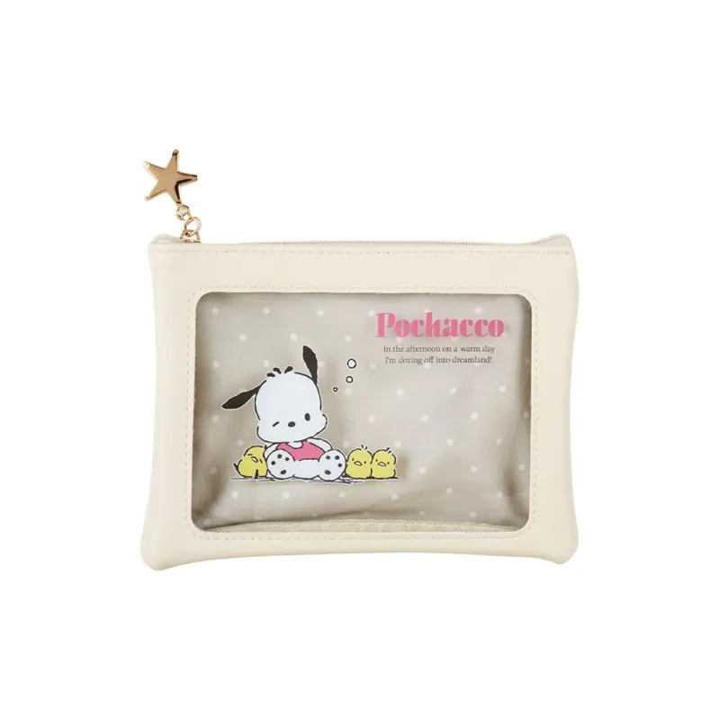Sanrio PU Card Holder Wallet Women's Beige-0