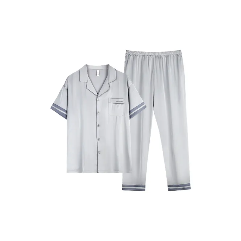 Xuan Liang Pajama Set Men's Mist Gray-0