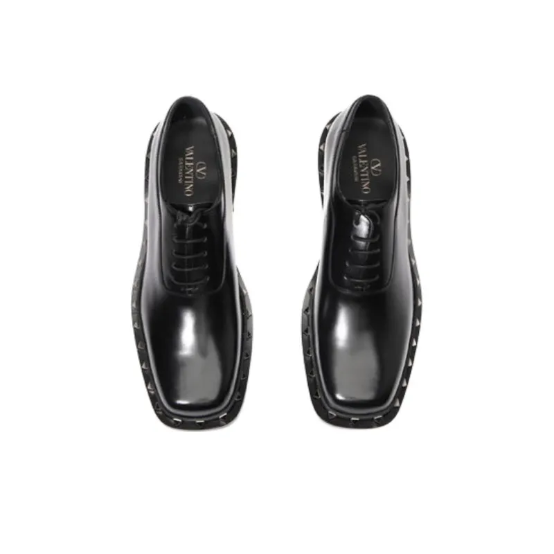 Valentino M-Way Rockstud Derby 'Black'-2