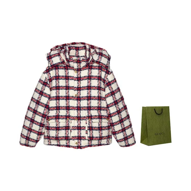 GUCCI Tweed Check print Jacket-1