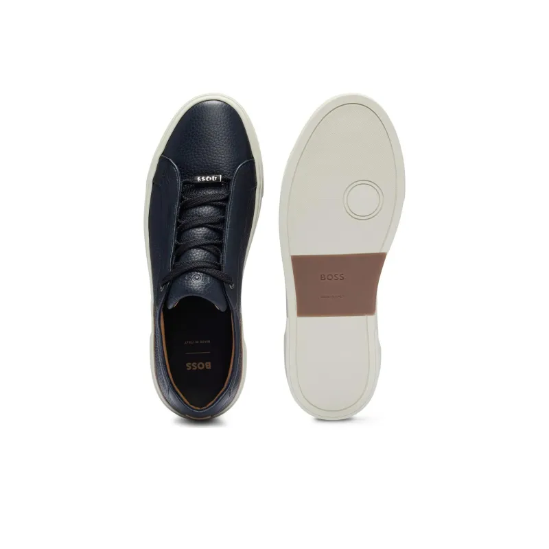HUGO BOSS Low Top Skateboard Shoes Men's Dark Blue-4