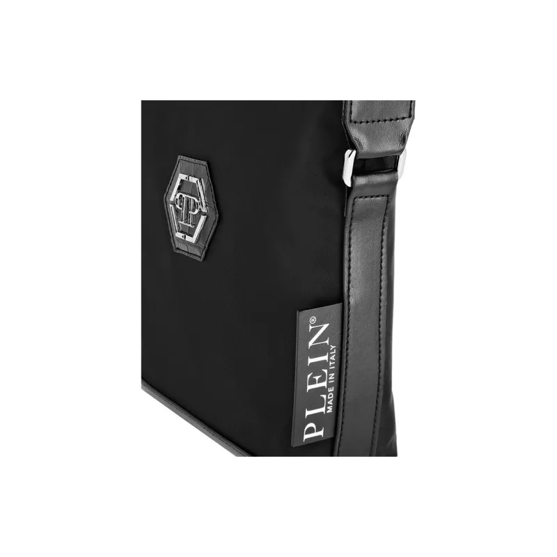 PHILIPP PLEIN Nylon Shoulder Bag Crossbody Bag Men's Black-3