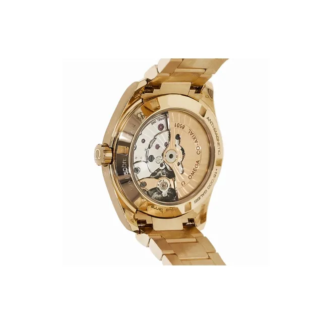 OMEGA AQUA TERRA 150 Meters Automatic Mechanical Movement Men's Watches Watch 38.5mm Gold Dial Gold Strap-1