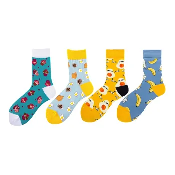 Flowers In Water Mid Calf Socks Men's 4 Pack