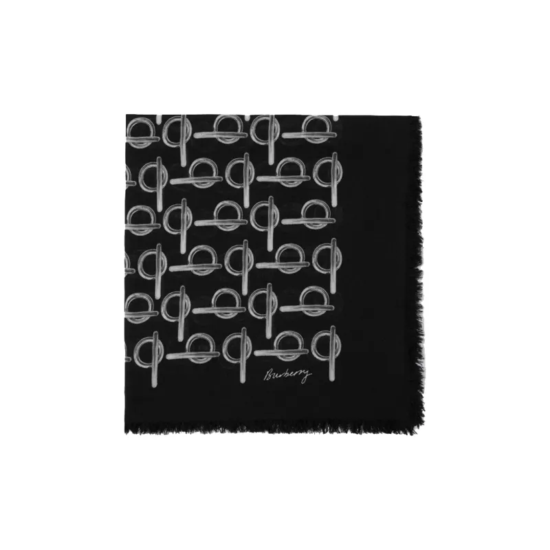 Burberry Skinny Reversible B Wool Scarf-2