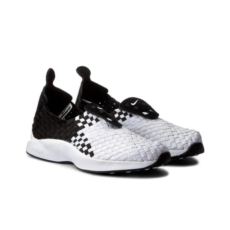 Nike Air Woven Premium Cushioning Breathable Lightweight Low-Top Casual Shoes Unisex Black White-2