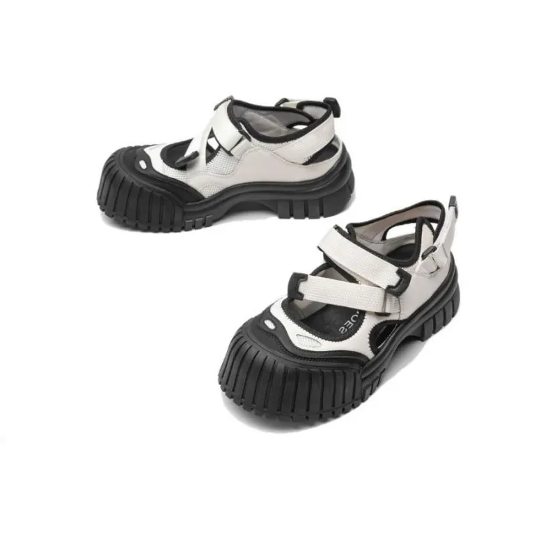 TOOMANYSHOES Beach Sandals Women's Ecru-2