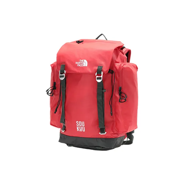 THE NORTH FACE Nylon Backpack Medium Size Unisex Red-1