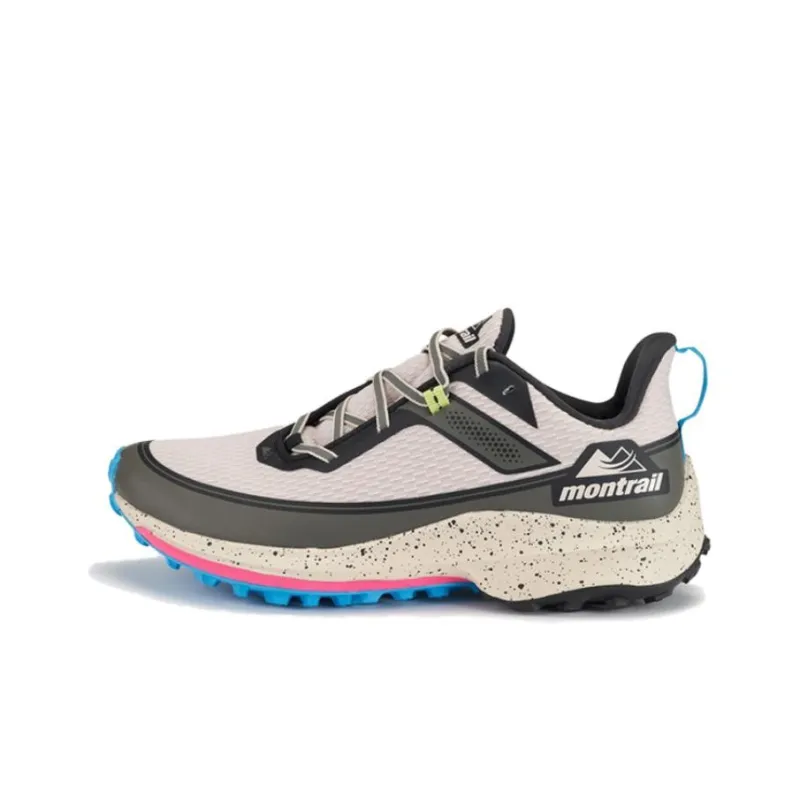Columbia Montrail Cushioned Slip Resistant Low Top Trail Running Running Shoes Women's Gray Blue-0