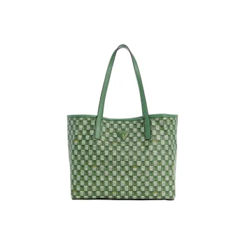 GUESS Artificial Leather Tote Bag Shopping Bag Shoulder Bag Handbag Small Size Women's Green