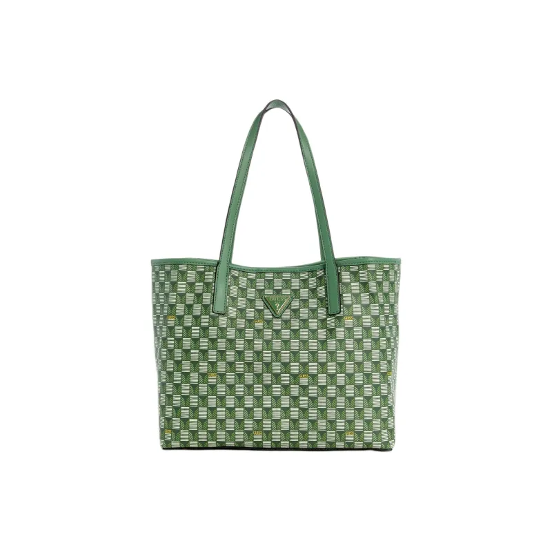 GUESS Artificial Leather Tote Bag Shopping Bag Shoulder Bag Handbag Small Size Women's Green-0