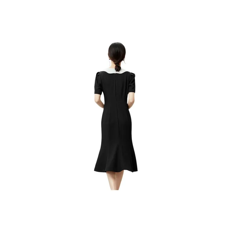 SENTUBILA Long Sleeved Dresses Women's Black & White-0