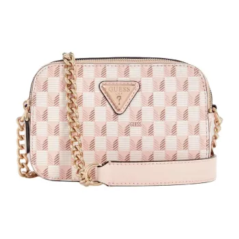 GUESS Artificial Leather Camera Bag Shoulder Bag Crossbody Bag Women's Light Pink