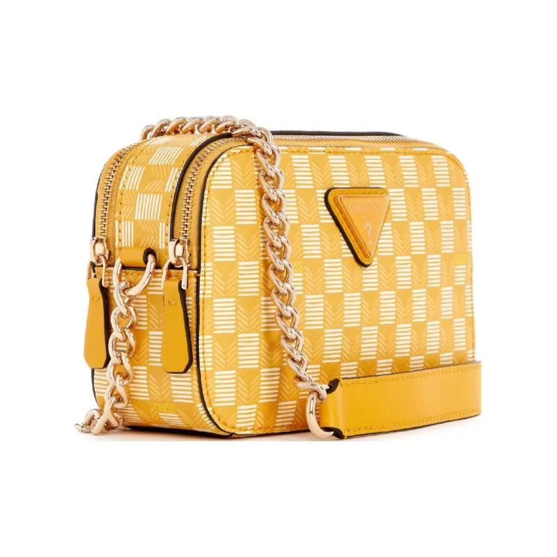 GUESS Artificial Leather Camera Bags Crossbody Bags Women's Yellow-1