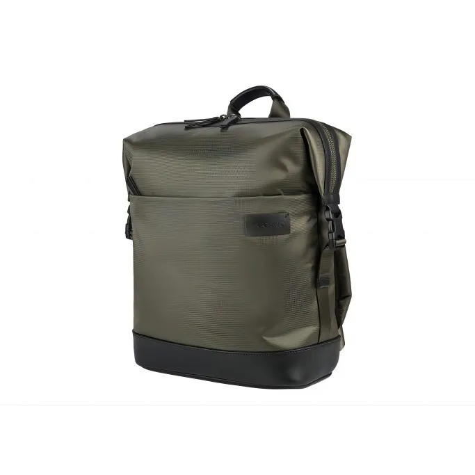TUCANO Genuine Leather Nylon MODO PREMIUM Commute Computer Backpack Regular Unisex Black-4