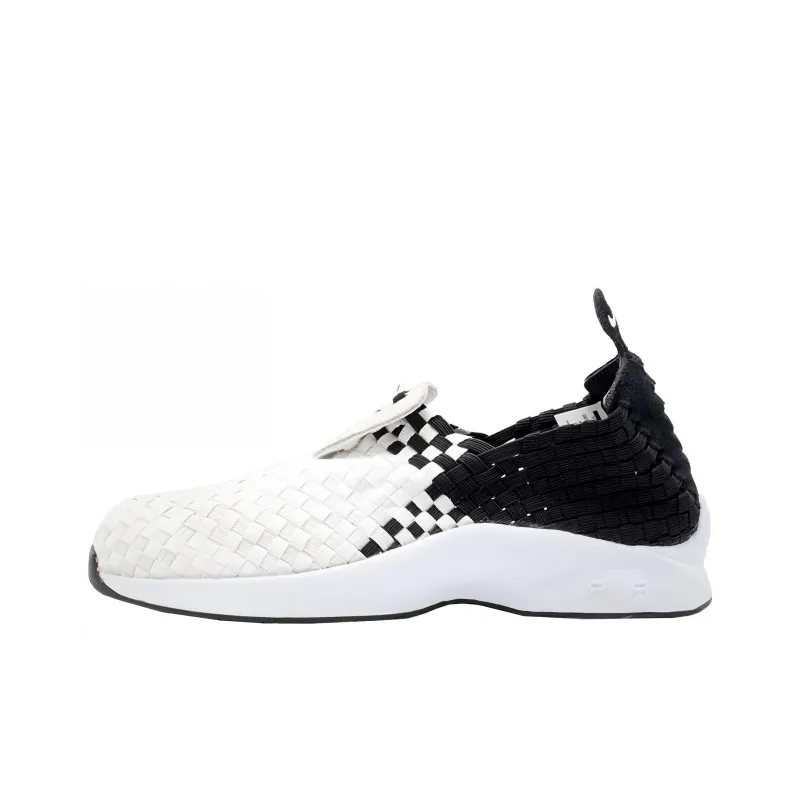 Nike Air Woven Premium Cushioning Breathable Lightweight Low-Top Casual Shoes Unisex Black White-0