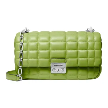 MICHAEL KORS Leather Crossbody Bag, Shoulder Bag Large Size Women's Green