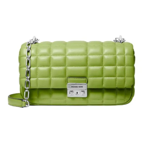 MICHAEL KORS Leather Crossbody Bag, Shoulder Bag Large Size Women's Green