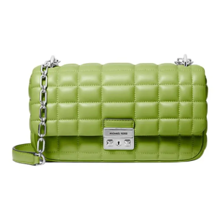 MICHAEL KORS Leather Crossbody Bag, Shoulder Bag Large Size Women's Green-0