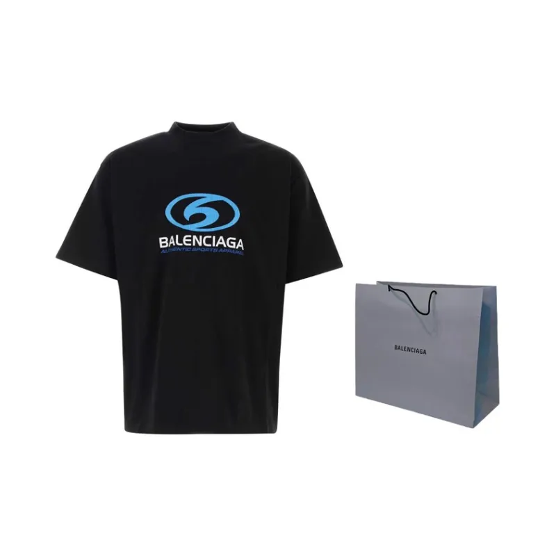 Balenciaga T Shirt Loose Fit Style Men's Black-2