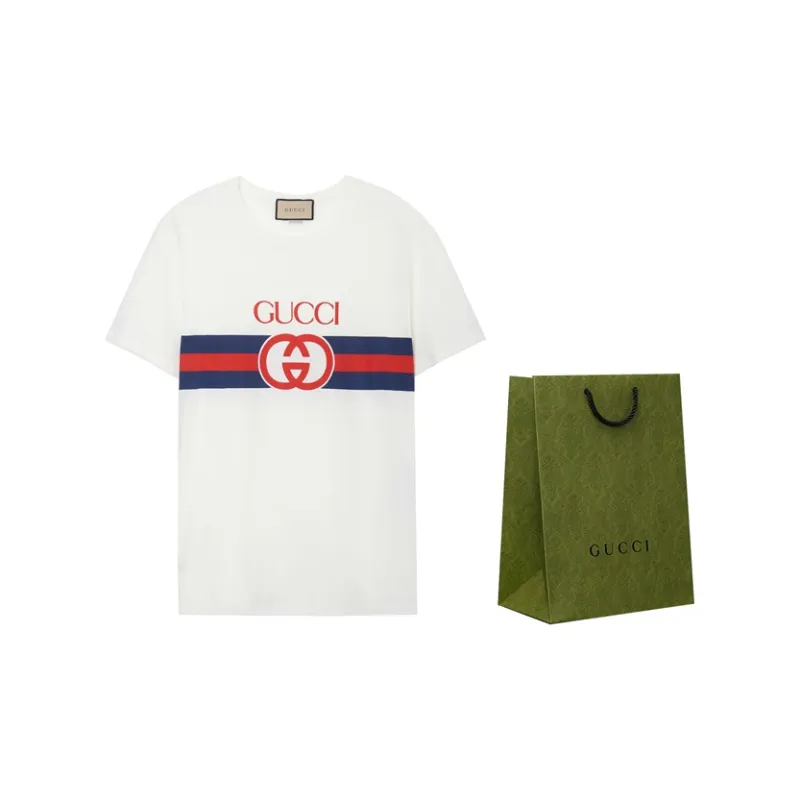 GUCCI Interlocking G Cotton T Shirt-2