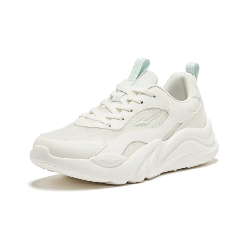 Erke Turbulent Currents 2.0 Anti Slip Wear Resistant Low Top Casual Shoes Women's Microcrystal White-2