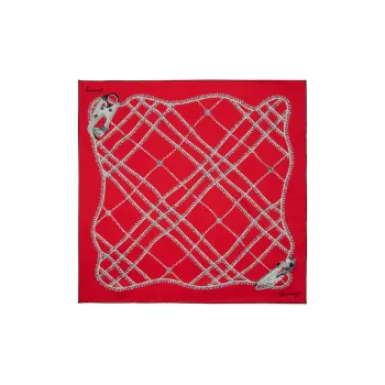 Burberry Chain Check-print Silk Scarf