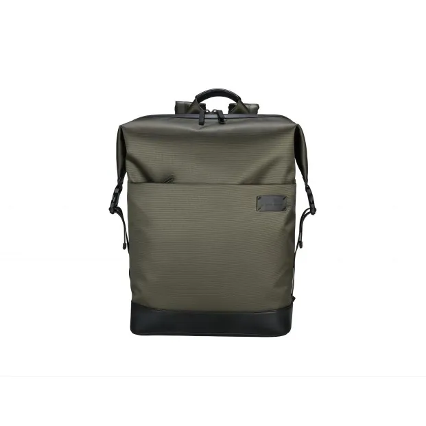 TUCANO Genuine Leather Nylon MODO PREMIUM Commute Computer Backpack Regular Unisex Black-3