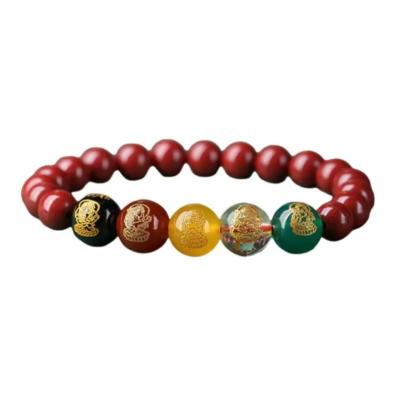 Octave Space Reconstructed Cinnabar Jade Bracelets Unisex-0