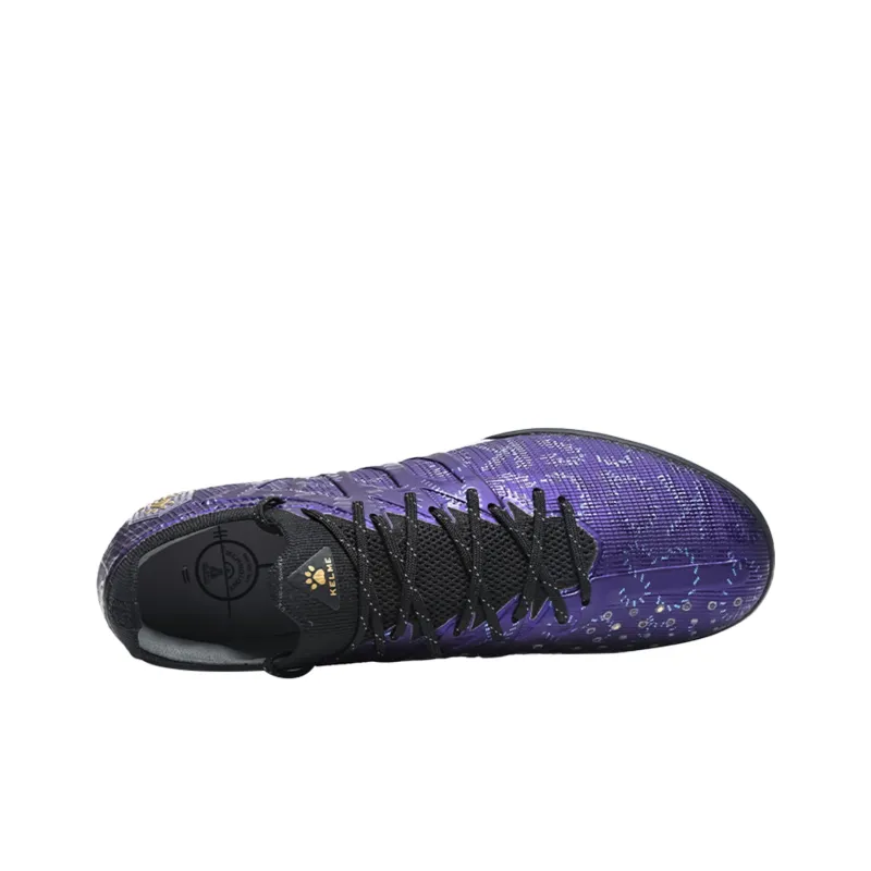KELME Speed Electric 3.0 TF Rubber Broken Studs Cushioning Coverage Soccer Shoes Unisex Dark Purple-3