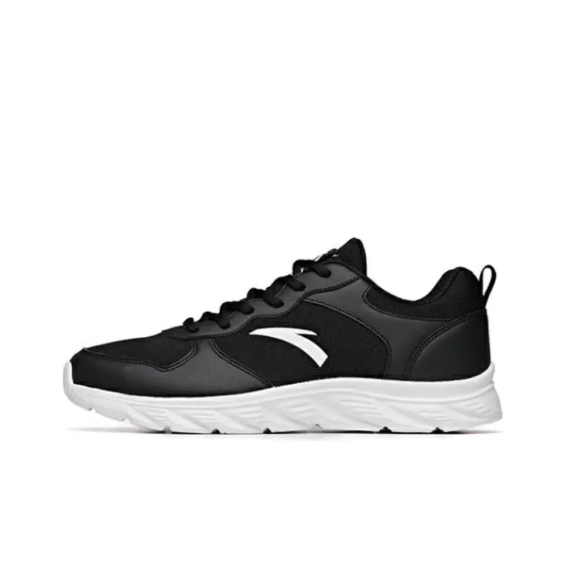 Anta Slip Resistant Low Top Running Shoes Men's Black White-0