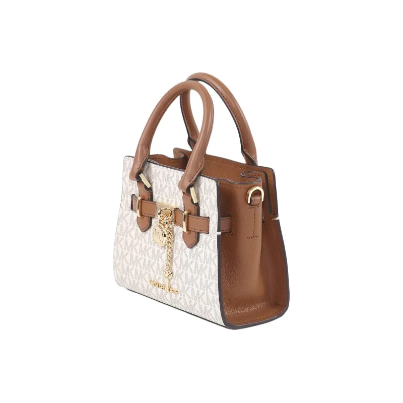 MICHAEL KORS Hamilton Series PVC Bonded Cow Leather Tote Bag Shopping Bag Handbag Shoulder Bag Mini Women's Vanilla-4