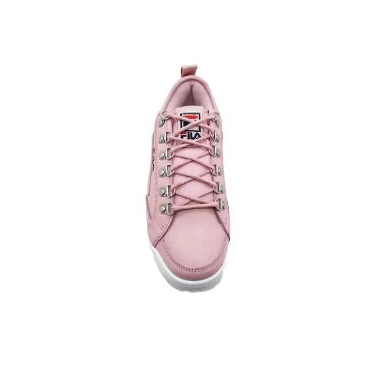 FILA Disruptor Anti-Slip And Wear-Resistant Breathable Low-Top Casual Shoes Women's Pink-3