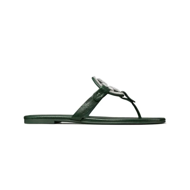 TORY BURCH Miller Pavé Leather Sandals-1