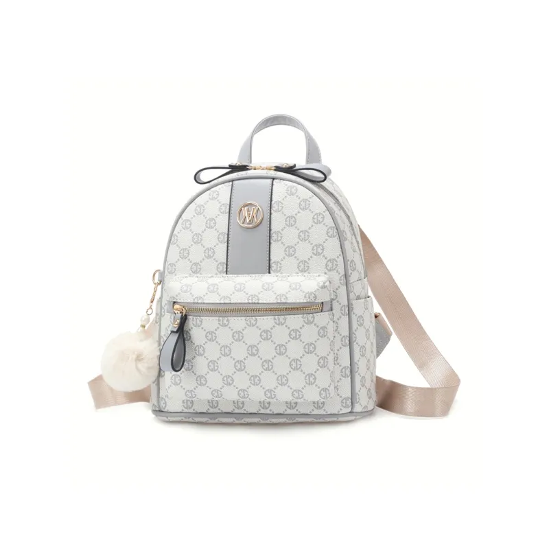 Weymond PU Backpack Women's Coffee/Earth Yellow/Blue Gray-8