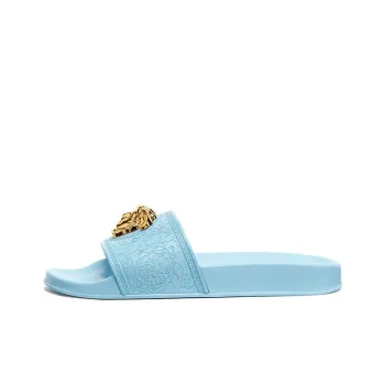 VERSACE Women's Palazzo Pool Slide 'Light Blue'