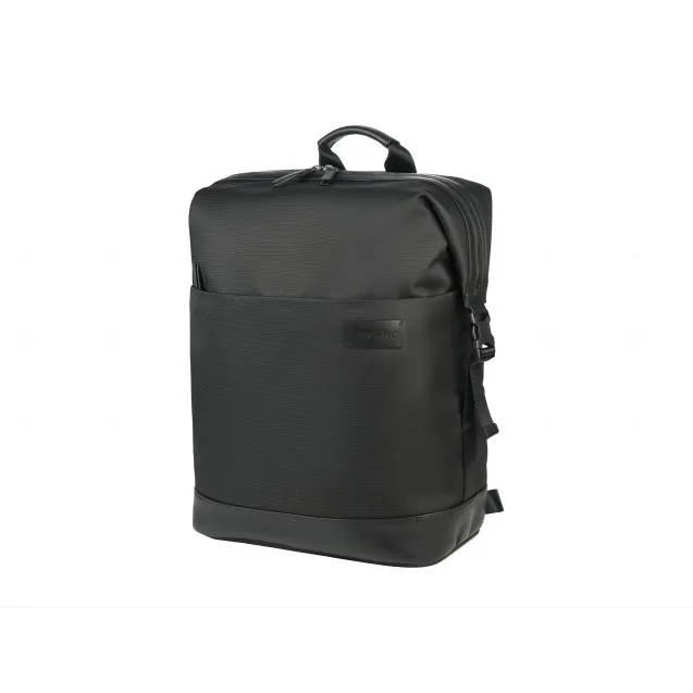 TUCANO Genuine Leather Nylon MODO PREMIUM Commute Computer Backpack Regular Unisex Black-1