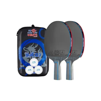 DOUBLEFISH Ping Pong Paddles Unisex Poplar Red/Black