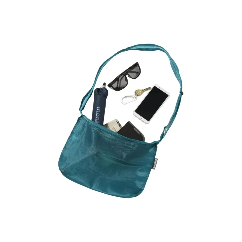 MONTBELL Nylon Crossbody Bag, Shoulder Bag Medium Size Unisex Peacock Blue-1