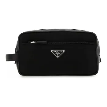 PRADA Nylon Makeup Bag Men's Black