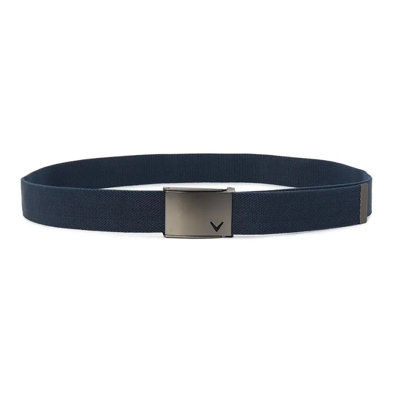 Callaway Solid Color Decoration Smooth Buckle Belt Men's Blue 4CM-1