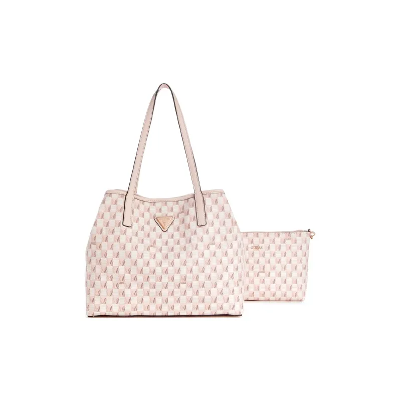 GUESS Artificial Leather Tote Bag Shopping Bag Shoulder Bag Handbag Small Size Women's Pink-2